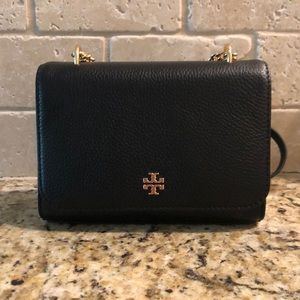 Tory Burch Carter Shrunken Shoulder Bag Leather